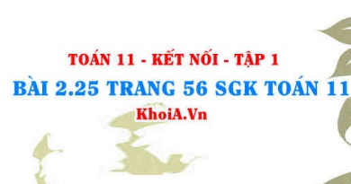 Bài 2.25 trang 56 SGK Toán 11 tập 1 Kết nối tri thức